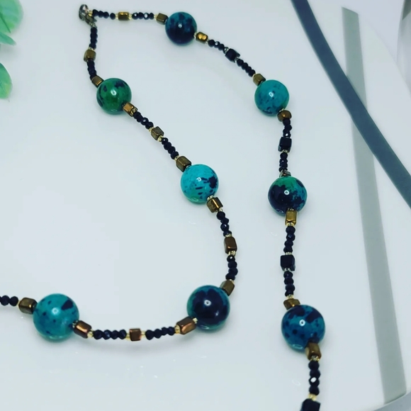Chrysocolla necklace - Picture 4 of 4